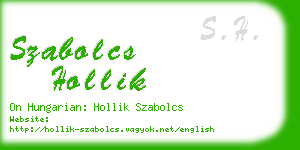 szabolcs hollik business card